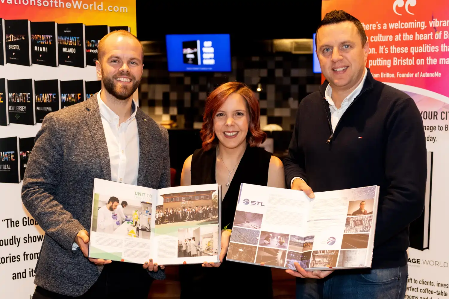 Satisfied members and leaders proudly displaying their Experia publications, showing the tangible impact and pride of being featured in the book
